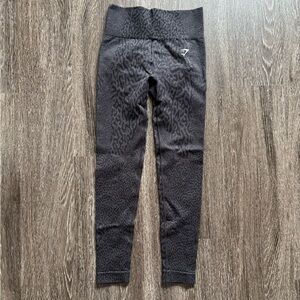 Gymshark Black Subtle Animal-Print Seamless Leggings